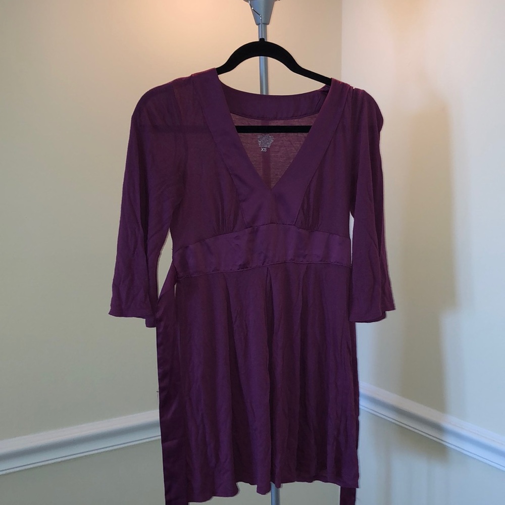 XS mossimo belted purple shirt dress